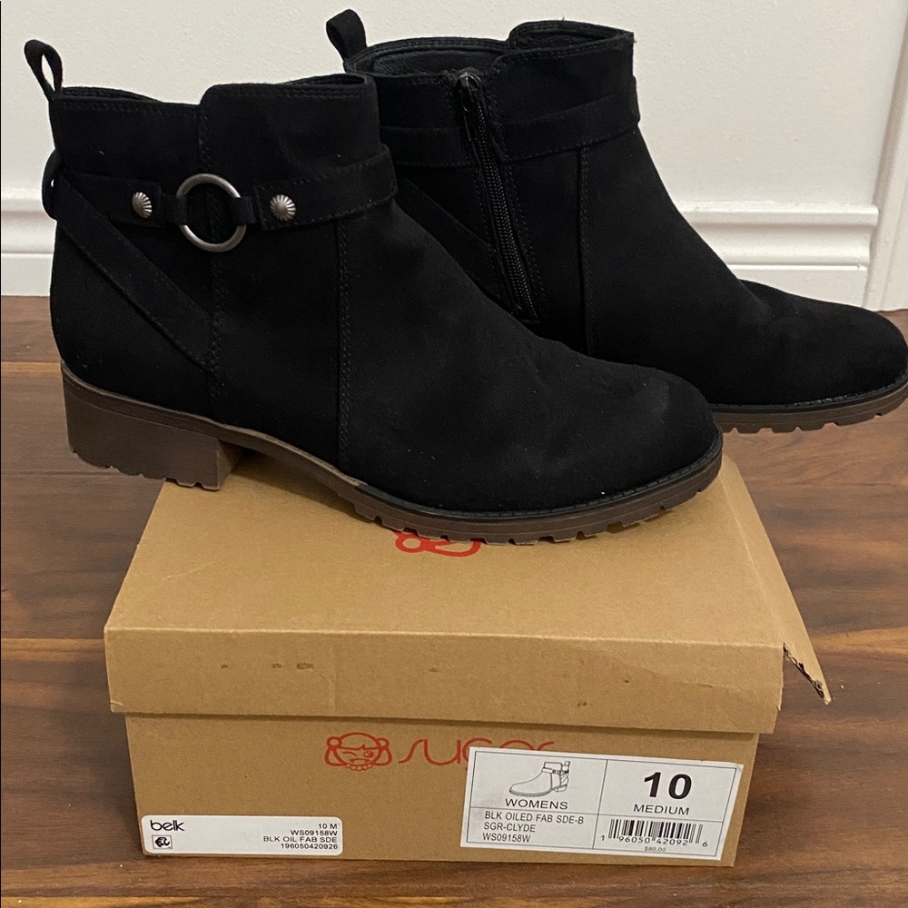 Sugar Black Ankle Booties